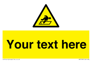 Custom Warning Hatch Sign